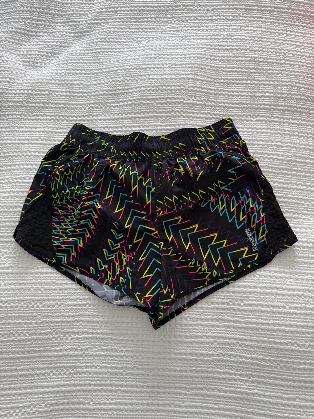 Reebok Women's Running Shorts - Patterned Black, Size M